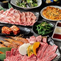 2番人気の「和」コース。飲み放題をつけて6,000円(税込み)