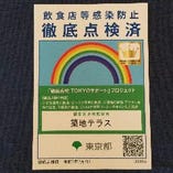 コロナ感染防止対策実施中