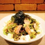 豚バラ肉と島豆腐のピリ辛サラダ