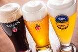 ビールサーバより注がれる樽生ビールは何と15種類！国産メーカー、地ビール、海外のビールまで！！！
