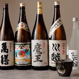 日本酒は希少銘柄も取り揃えております。