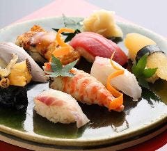 中洲 魚と肴 にし山_にぎり鮨（8貫）