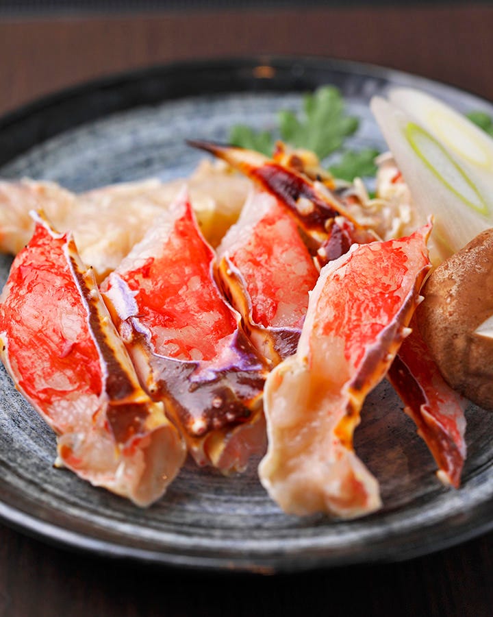 「かに鍋・焼きかに」は各2,500円で「タラバ蟹」に変更可能！