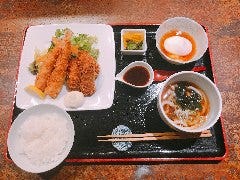 和食 こばやし 個室割烹_カキフライと海老フライ定食