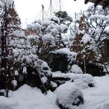 ロビーから眺める庭園は四季折々の姿を見せてくれます。春夏秋冬の美しさを加賀苑で感じていただければと思います。