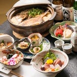 【看板料理…鯛飯が〆！！】料理6品→3500円