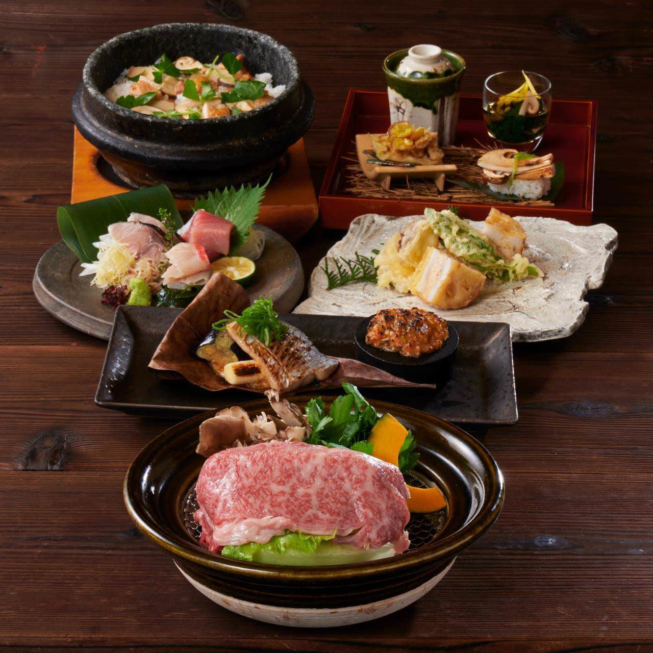 秋宵 あきよい コース 飲み物別 松茸尽くしの前菜 黒毛和牛 旬魚 秋の贅を喰らう宴 の詳細 響 横浜スカイビル店 横浜駅 和食その他 ぐるなび