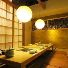京の風情溢れる、純和風個室
