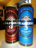 ロシアビール　バルチカＮＯ３と今だけ限定のＮＯ９