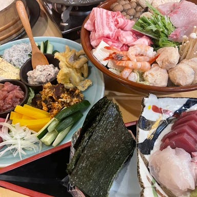 本まぐろ地魚地酒 おぎん 県庁前店_【宴会おすすめ】【飲み放題付】旬の地魚を手巻き＆お鍋で♪寄せ鍋と手巻き寿司コース 6,000円