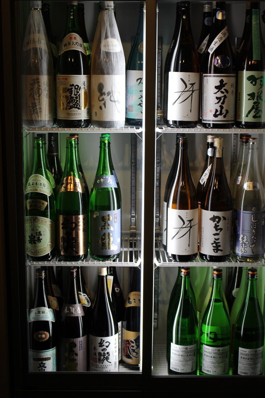 お飲物も多数御用意しております！
日本酒、約３０種！