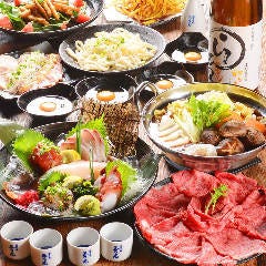 全席個室×毎日3時間 本鮪やすき焼き食べ放題 だるま酒場