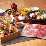 お昼のご接待や、食にこだわる大人の女子会にもご好評の「松阪牛 柿安御膳」
