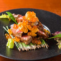 雲丹と道産牛サーロインの炙り ”うにく”　
