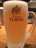 生ビールはいつもキンキンに冷えたヱビスを！