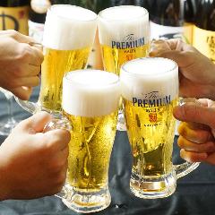 乾杯生ビールは100円で！毎日開催中♪