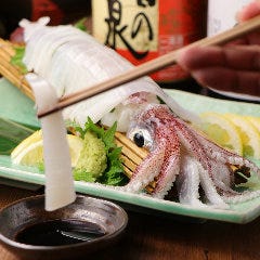 名物！呼子直送！〆イカの姿造り