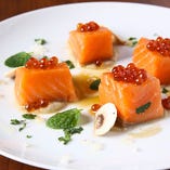 Roaseted Smoked Salmon with Ikura