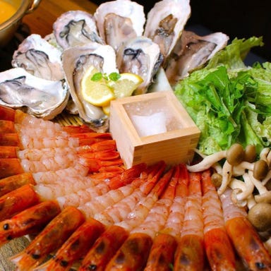 寿司×居酒屋 海鮮物語 なんば心斎橋店_海老しゃぶの出汁が旨い!体験型料理