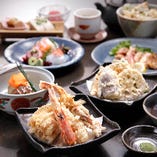 天ぷら＋和食会席の両方が楽しめるコースは7,000円～ご用意