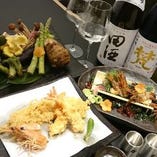 当店自慢の天ぷらと厳選された日本酒のマリアージュをお楽しみください。