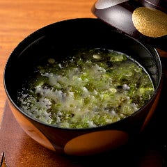 博多 表邸_あおさ味噌汁
