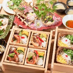 博多 表邸_彩り豊かな一品で旬を堪能！素材の旨味を活かすセイロ蒸し会席