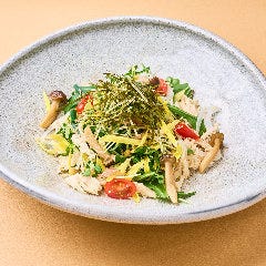 博多 表邸_地鶏ササミと刻み茗荷の胡麻サラダ