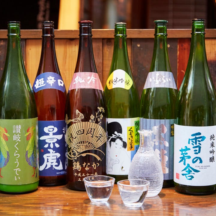 日本酒はメニューに載せていない、各地の銘酒もご用意しています