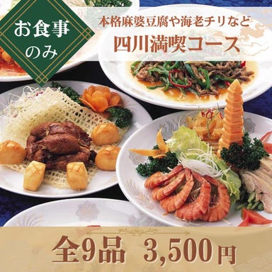 中華料理 又来軒 ゆうらいけん 岡山駅前店_【四川満喫コース】~本格麻婆豆腐や海老チリなど人気中華《全9品》~会食や接待に◎