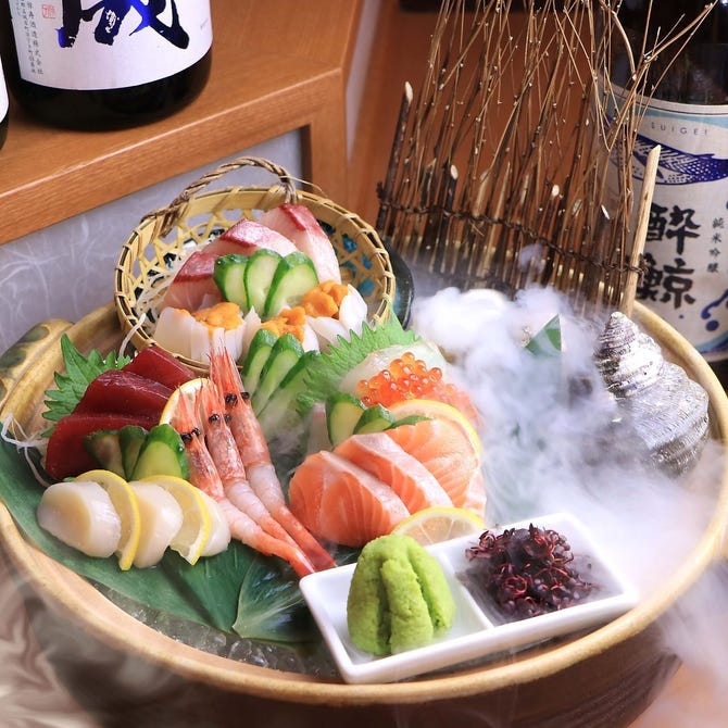 海鮮と創作串天ぷら 個室 魚舟 梅田阪急グランドビル店 梅田 大阪駅 居酒屋 ぐるなび
