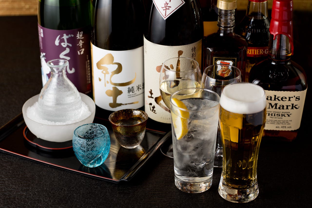 日本酒が充実のプレミアム飲み放題。