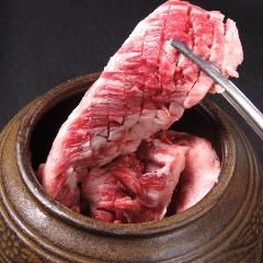 ◆壺漬け熟成カルビ（包み京野菜＆味噌付） ￣￣￣￣￣￣￣￣￣￣￣￣￣￣￣￣￣￣￣￣