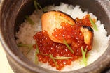 佐渡島で作られたお米を使った土鍋御飯