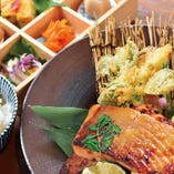 【4月〜6月】須磨サーモンの西京焼きと野菜天ぷら御膳