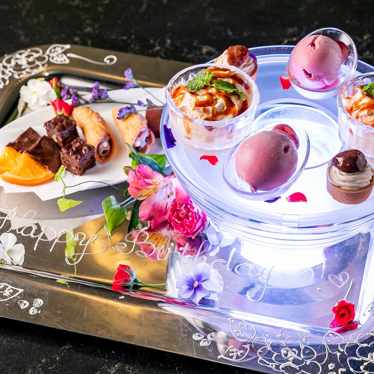 天空ラウンジ Top Of Tree コース Sky Dinner Course 活けオマール海老と特選牛ロースの数量限定ディナーコース ぐるなび