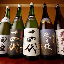 [30～40種の日本酒]※日本酒ページ参照ください。
希少価値の高い銘柄や季節ものもございます