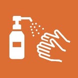 飛沫感染、接触感染を防ぐためアルコール消毒や手洗いなどの徹底