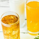 カルピス/コーラ/オレンジジュース（瓶）/アップルジュース（パック）/ジンジャエール