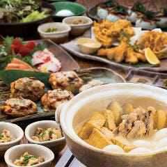 【楽コース】2時間飲み放題＋鶏出汁おでんの盛り合わせ等　全8品