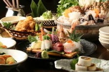 海の幸、山の幸を使ったコース料理