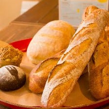 自家製の天然酵母を使用したパン