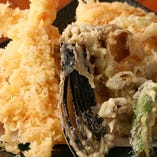 旬の野菜天ぷら蕎麦