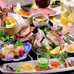 しゃぶしゃぶ すき焼きしゃぶ禅 小倉店_コース一例：鯛の姿焼きが入ったお祝い向けのコース