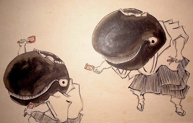 『鯨のよさこい』　
壁紙の絵図