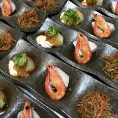 四季旬菜 いおり_前菜プレート三種盛りはコース料理で！