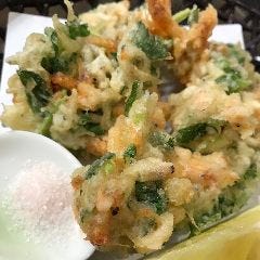 四季旬菜 いおり_桜エビとシラスのかき揚げ