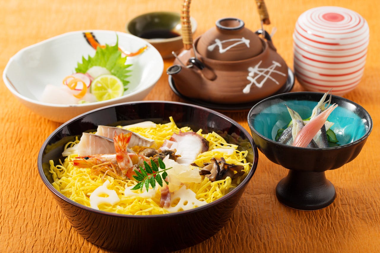 岡山郷土ご膳 岡山ばら寿司 ランチの詳細 倉敷ロイヤルアートホテル 日本料理 倉敷 倉敷 魚料理 ぐるなび