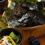 蒸し鶏と明太海苔サラダ