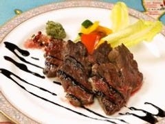 !はらみステーキ!ニンニク醤油ソースで!赤ワインに合います!